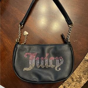 Juicy Couture Black Rhinestone Shoulder Bag